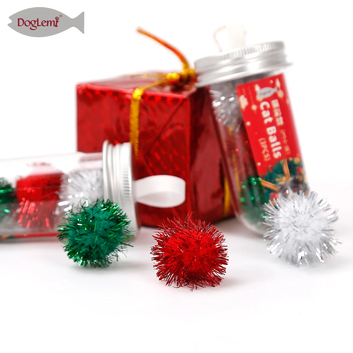 Кошка рождественские игрушки прорезыватель для домашних животных щенок кошка