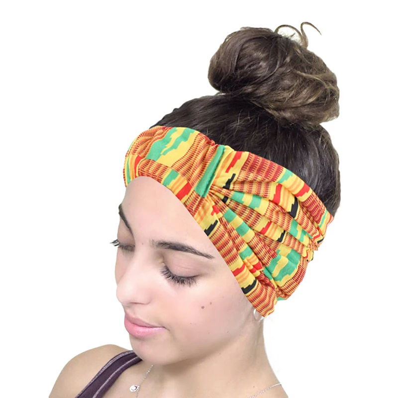 

Модные женские аксессуары для волос, летняя пляжная повязка на голову с богемным принтом, повязка на голову в стиле ретро, повязка на голову