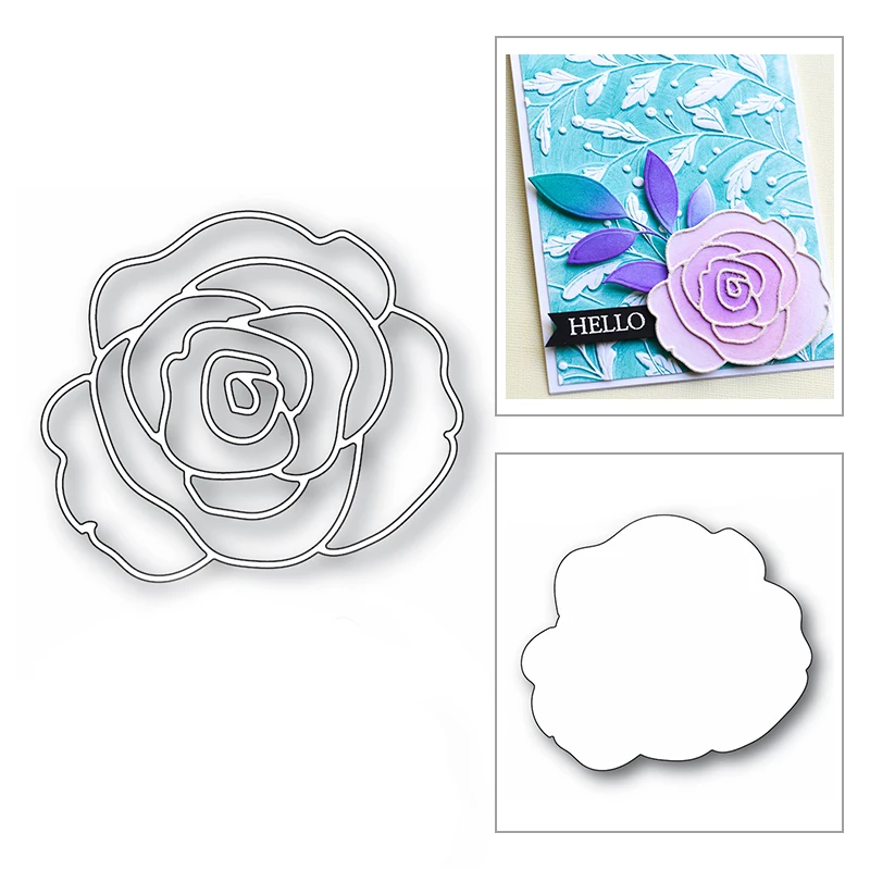 

Новый Цветущий цветок розы ремесло 2020 металлические Плашки для DIY скрапбукинга и изготовления открыток Декор тиснение формы без штампов