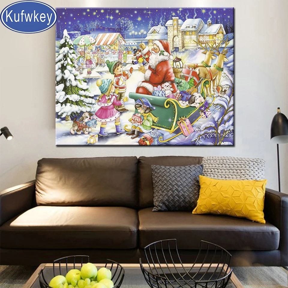 

5d diamond mosaic Christmas winter,3d painting diamond painting full square diamond embroidery Snow room decoration aesthetic
