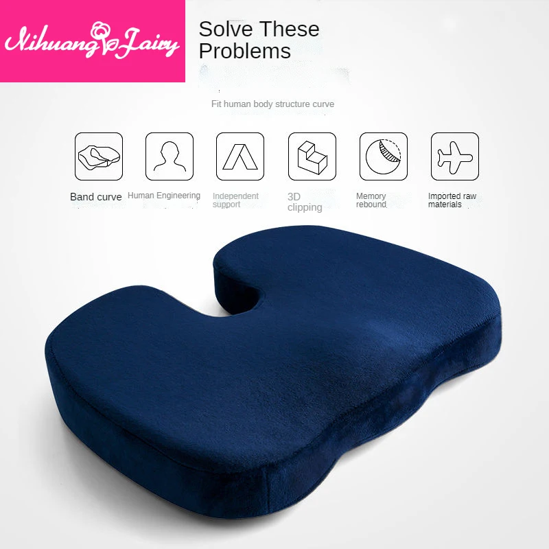 

Memory Foam Cushion Cushion One Office Student Car Seat Cushion Beautiful Buttock Hemorrhoids Maternity Seat Cushion