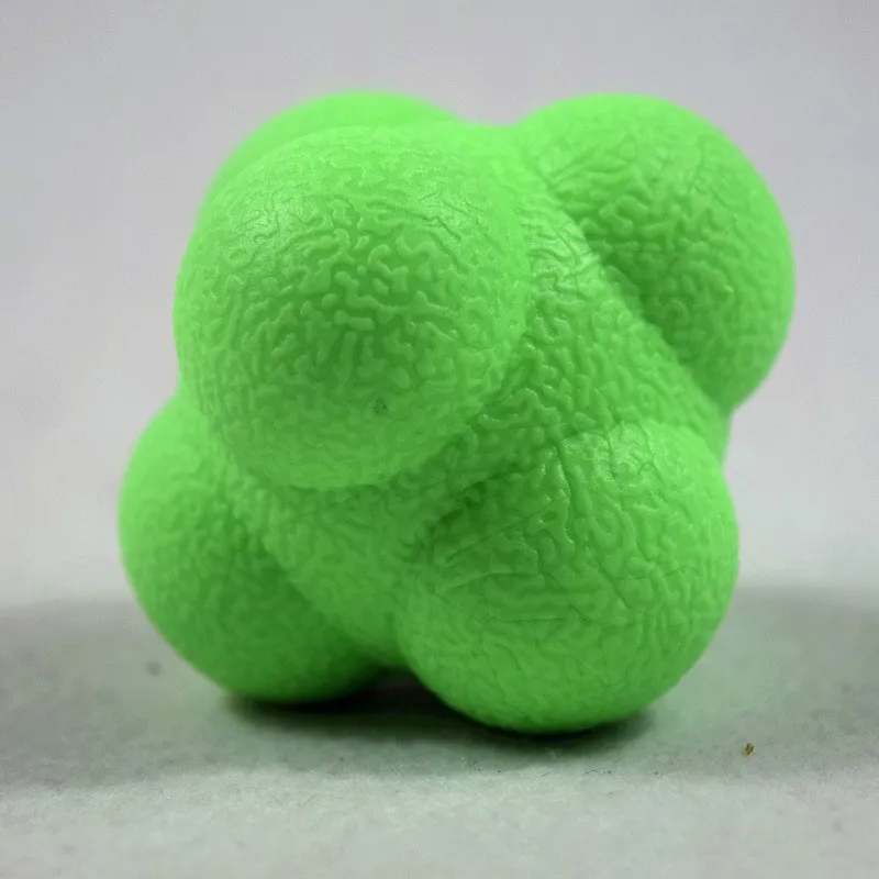 

5.5cm Hexagonal Reaction Ball Silicone Agility Coordination Reflex Exercise Sports Fitness Training Ball