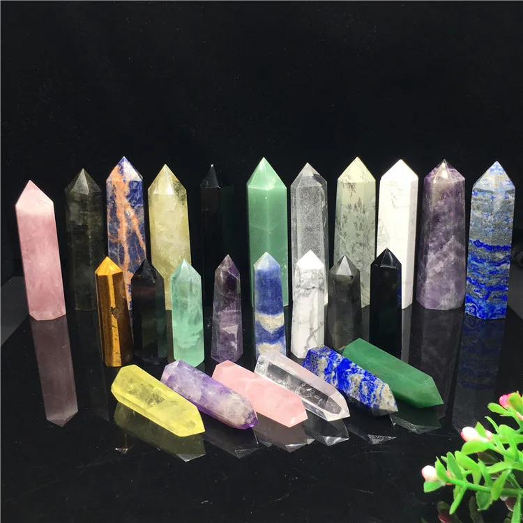 

5cm Natural Stones Crystal Point Wand Amethyst Rose Quartz Healing Stone Energy Ore Mineral Crafts Home Decoration Office Decor