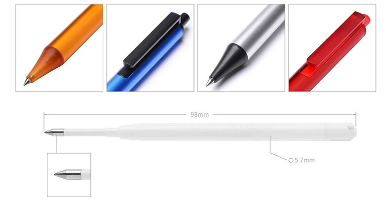 Xiaomi KACO, серия трубок, цветная гелевая ручка с чернилами, металлическая ручка, 0,5 мм, выдвижная, черная, гладкая, для письма, канцелярские принадлежности, для школы, офиса