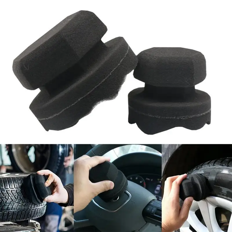 

8/11 Cm Facilitates The Details Of Wave Type Tire Bandage Tools Hexagonal Grip Applicator Hand Tire Wax Sponge Sponges Brushes