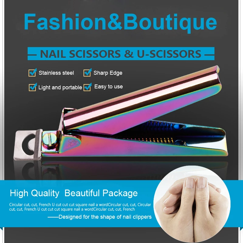 Luxury False Nail Cutter Professional Nail Clippers Straight Edge Acrylic Nail Clipper Tips Manicure Cutter Guillotine