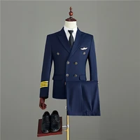 jacketpants 2021 navy blue black mens two piece captain suits men groom wedding slim fit suit party costume homme tuxedo s 3xl