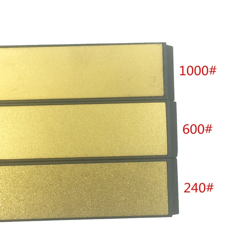 

3pcs Knife Sharpener Plating Titanium Diamond Whetstone Kitchen Grinding Stone W0YD