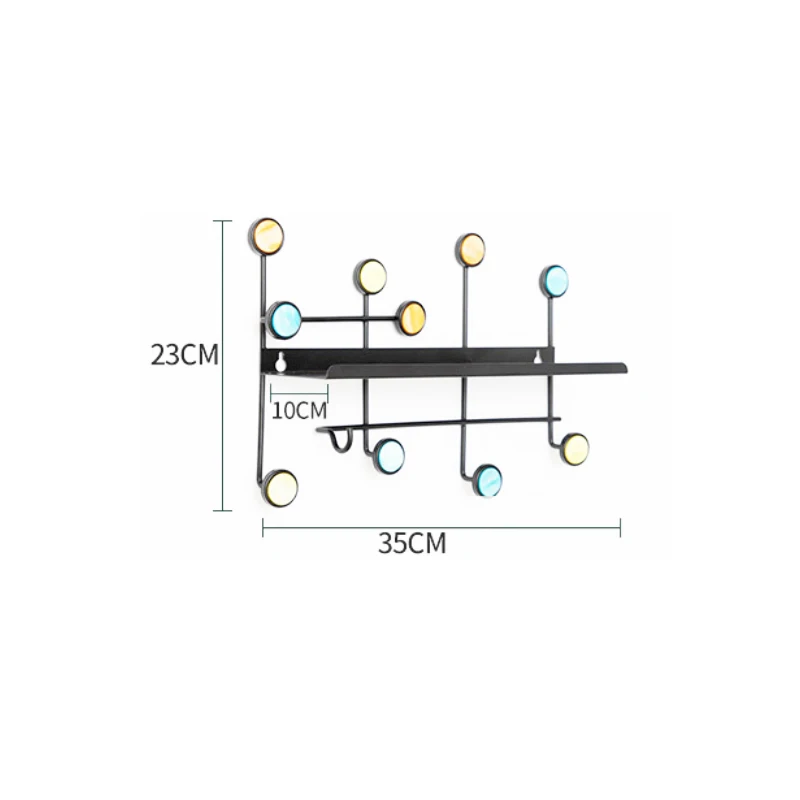 

Wall Hook Iron Hanger Partition Rack Coat Decoration Wallet Key Storage Nordic Bedroom Shelf Home Accessories Bathroom Frame