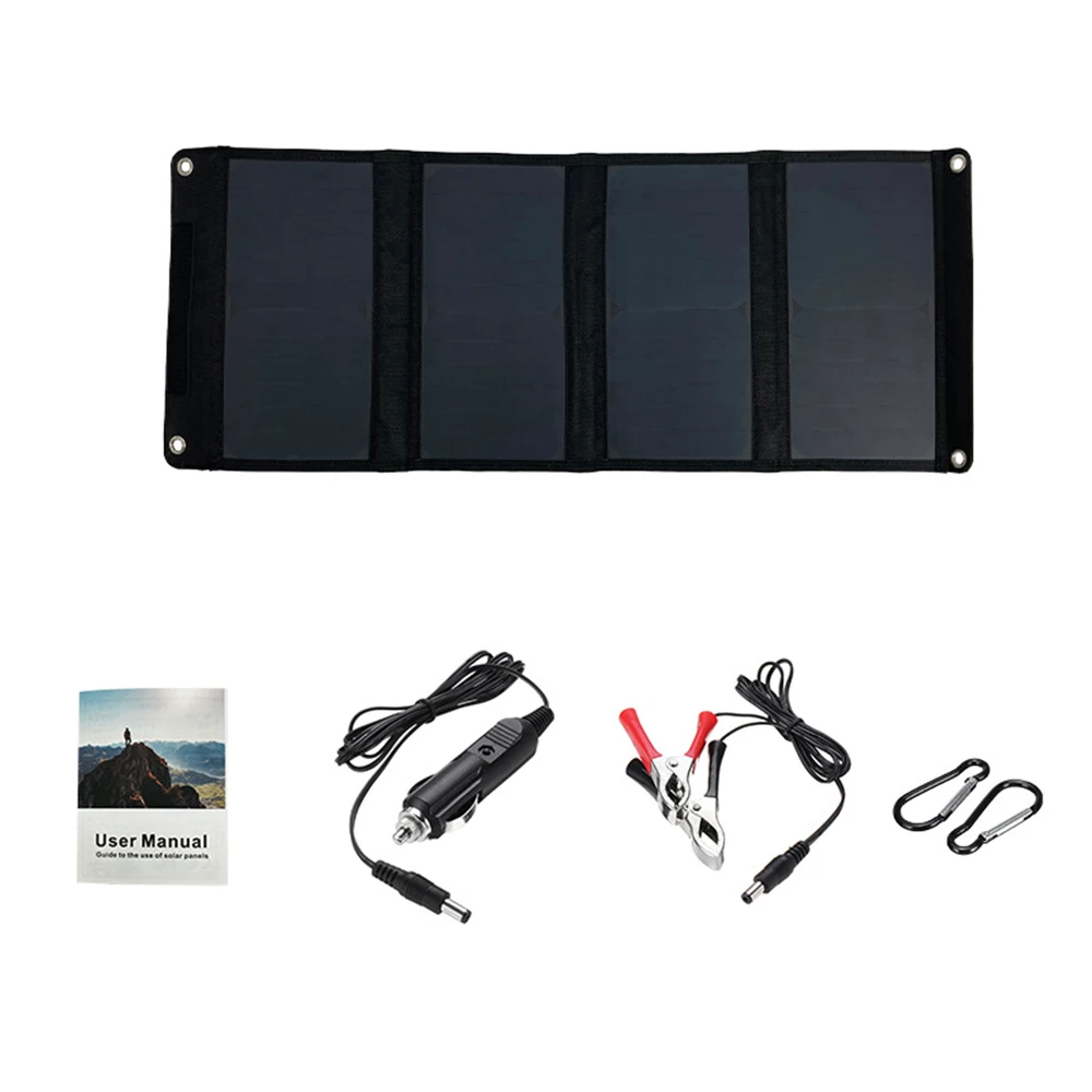 

3 Charging Ports 28W Solar Charger Folding Solar Cell USB Portable Solar Battery Chargers Solar Power Bank For Outdoor Camping
