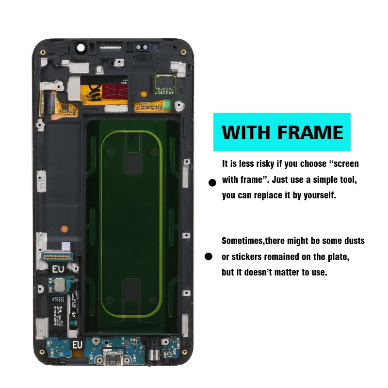 Без битых пикселей 5,7 ''дисплей для samsung Galaxy S6 Edge Plus G928 G928F lcd кодирующий преобразователь сенсорного экрана в сборе Замена