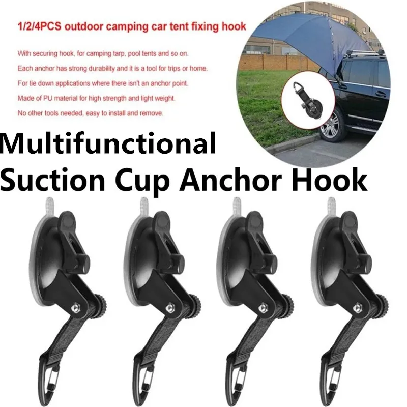 

Outdoor Suction Cup Anchor Securing Hook for Car Tent Sucker 1/2/4PCS Awning Windshield Camping Tarp Boat RV Freeshipping
