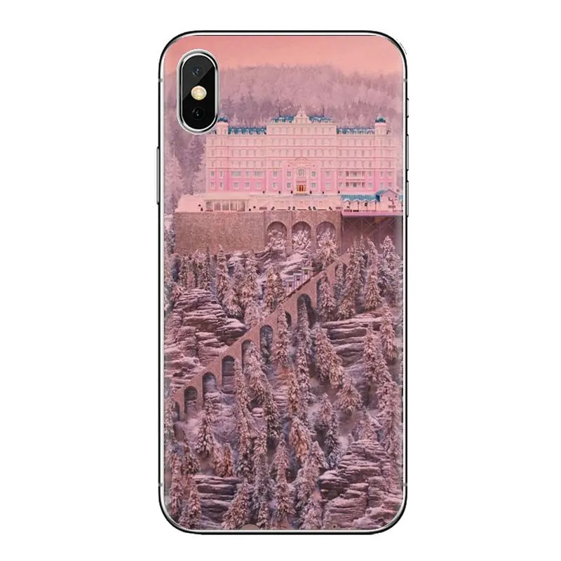 Для iPod Touch Apple iPhone 4 4s 5 5S SE 5C 6 6S 7 8 X XR XS Plus MAX прозрачные чехлы из ТПУ розовый Grand Budapest |