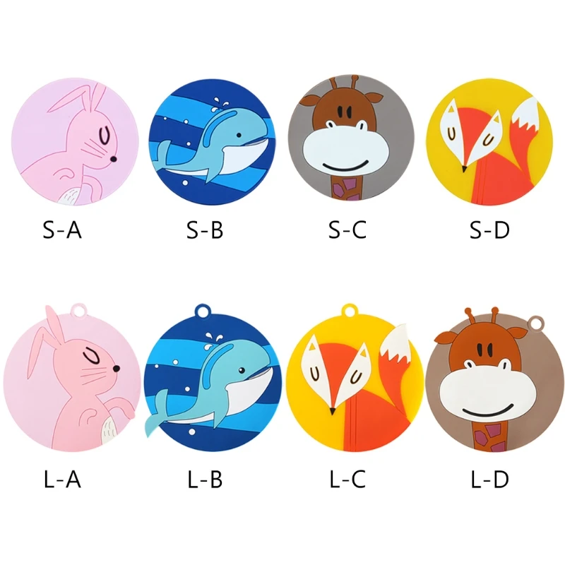 

Cartoon Print Round Mug Coasters Non-Slip Insulated Bowl Mat Creative Placemat Tea Coffee Bar Cup Table Pad Drink