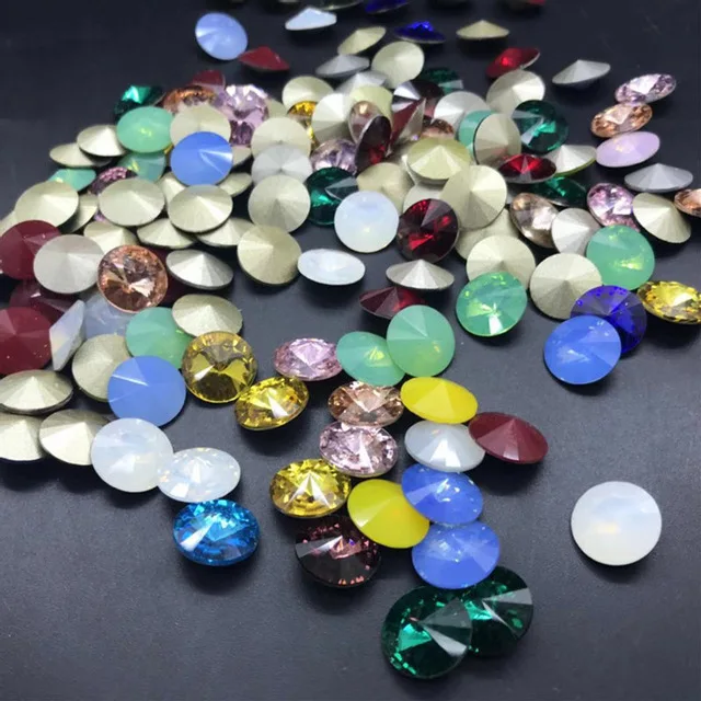 Большая распродажа 10 мм круглые стразы K9 стеклянный кристалл опал смешанные