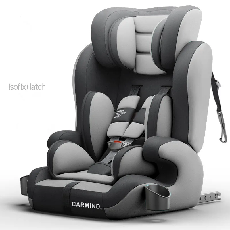 COLOR7 CARMIND детское автомобильное безопасное сиденье с подстаканником isofix мягкие автомобильные кресла с интерфейсом для 1-12 лет 9-36 кг автокресла - Цвет: COLOR7