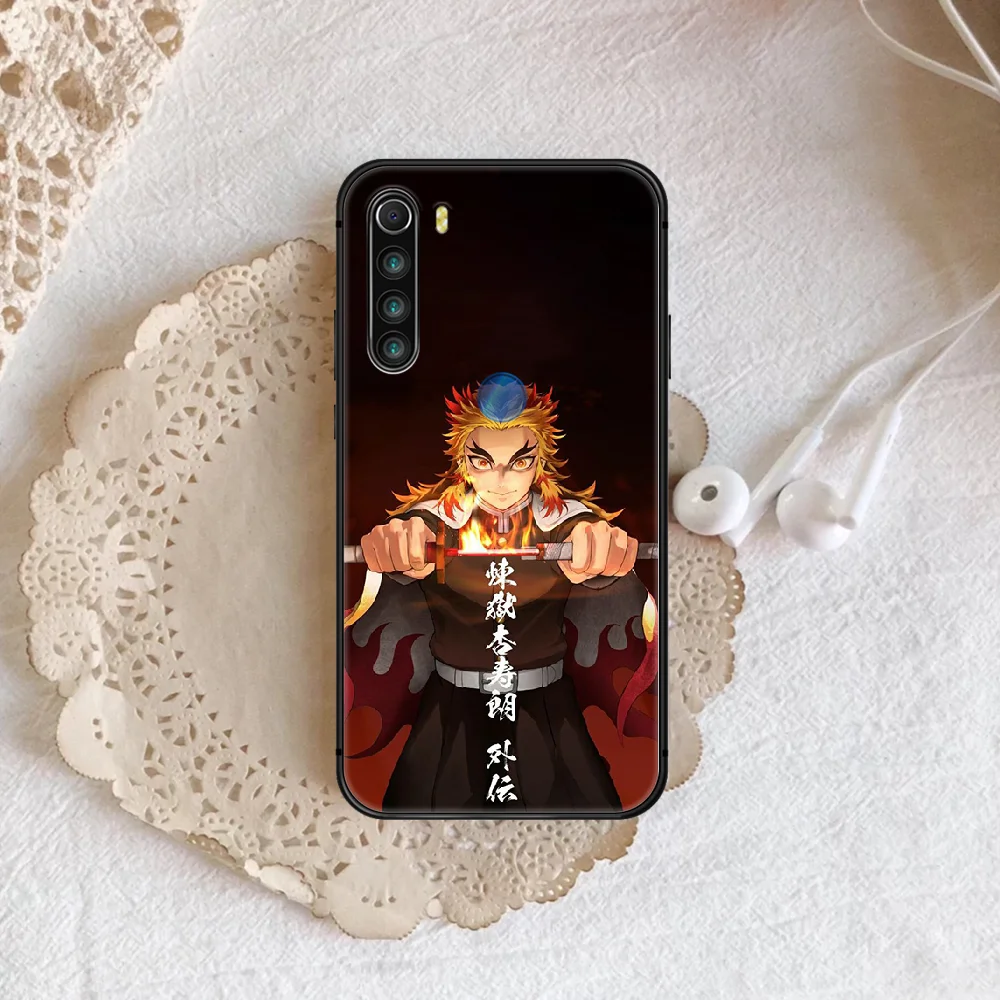 

Demon Slayer Rengoku Kyoujurou Phone Case For XIAOMI Redmi Note 5 7 8 T 9 6A 7A 8A 9S K 20 30 Pro black Hoesjes Tpu Cell 3D