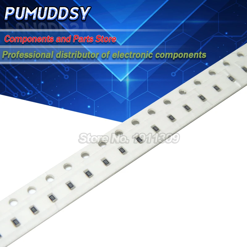 100 шт. 0603 SMD 1/8 Вт Чип резисторы 0 Ом ~ 10 м ом 0R 1K 4 7 K 4K7 10K 100K|Резисторы| |