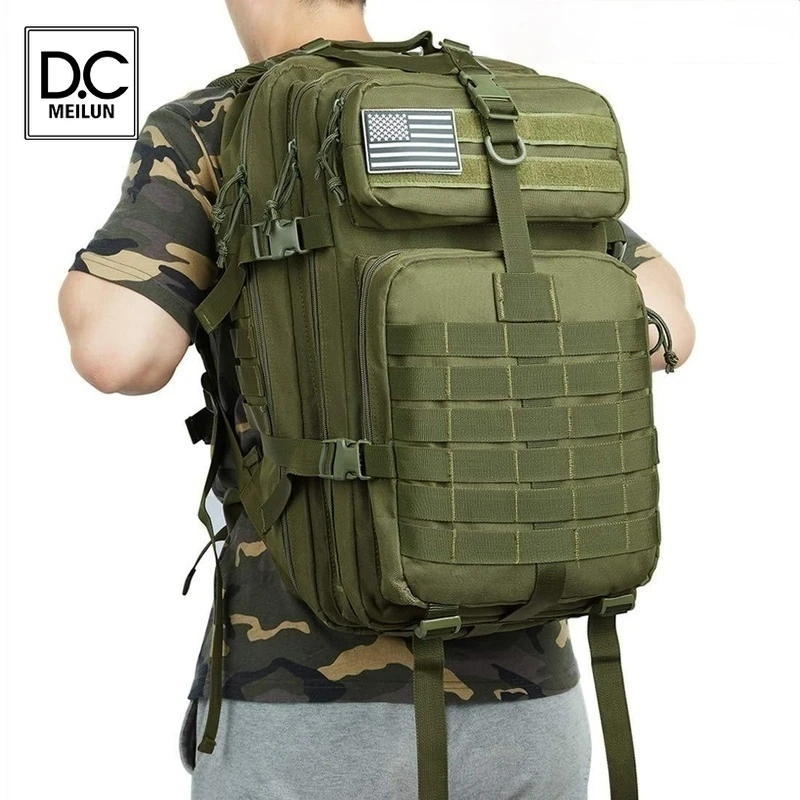 

DC.meilun 50L 1000D Waterproof Trekking Backpack Outdoor Military Rucksacks Tactical Sports Camping Hiking Bags for Traveling