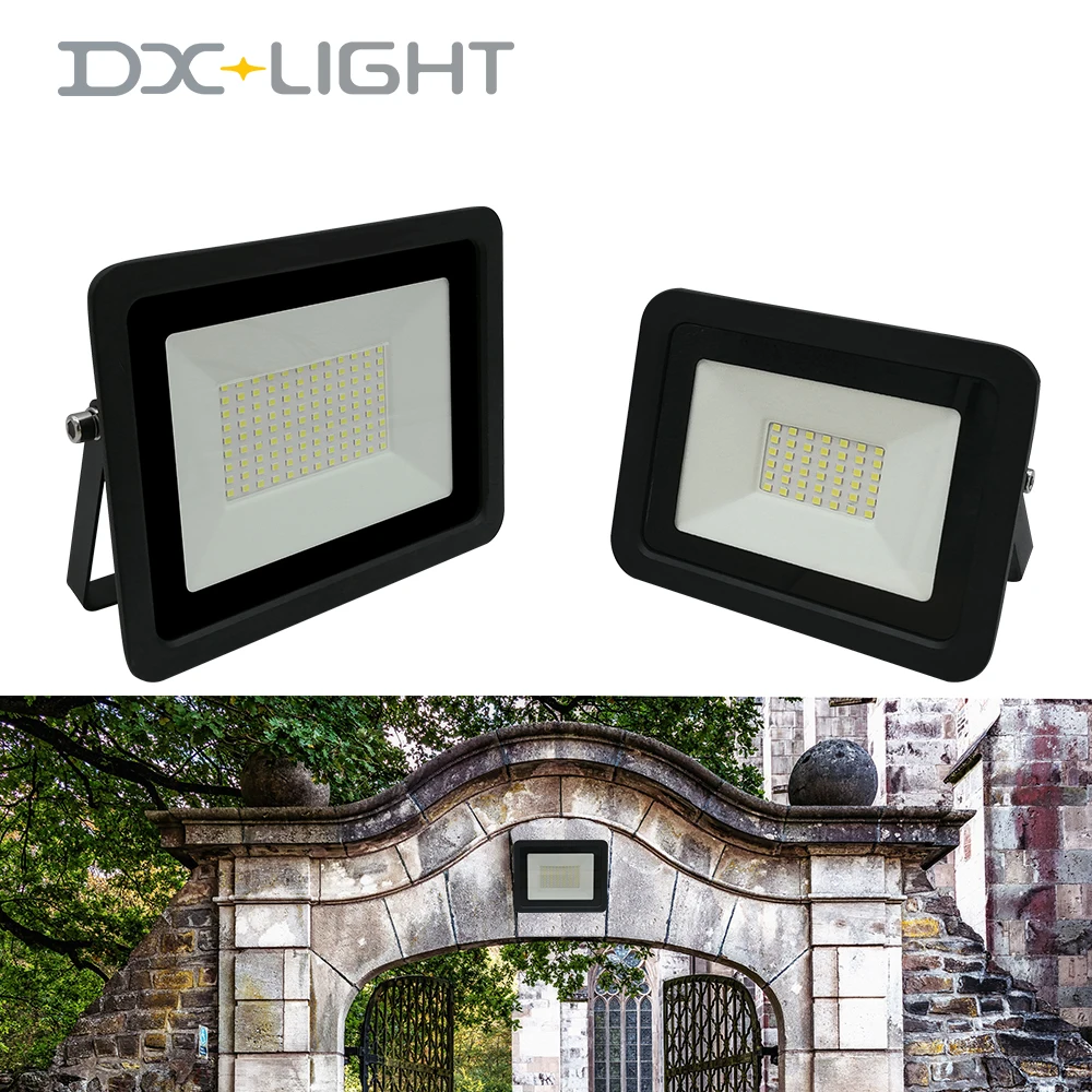 LED Flood Light 10W 20W 30W 50W 100W 110V/220V Floodlights Lamp Waterproof IP68 Whgite Reflector Led Exterior Outdoor Spotlight