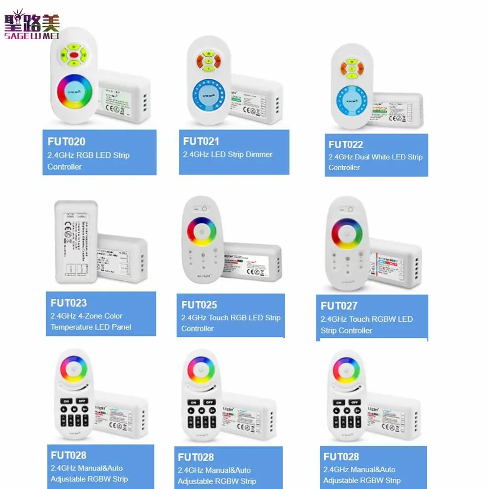 MILIGHT FUT020 021 022 025 027 028 DC12 24V 2 4 ГГц RGB RGBW контроллер светодиодной ленты двойная белая