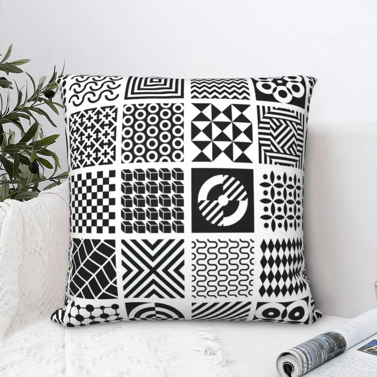 

Необычная наволочка, современный геометрический художественный рюкзак, подушка для дивана, самодельная декоративная наволочка для офиса