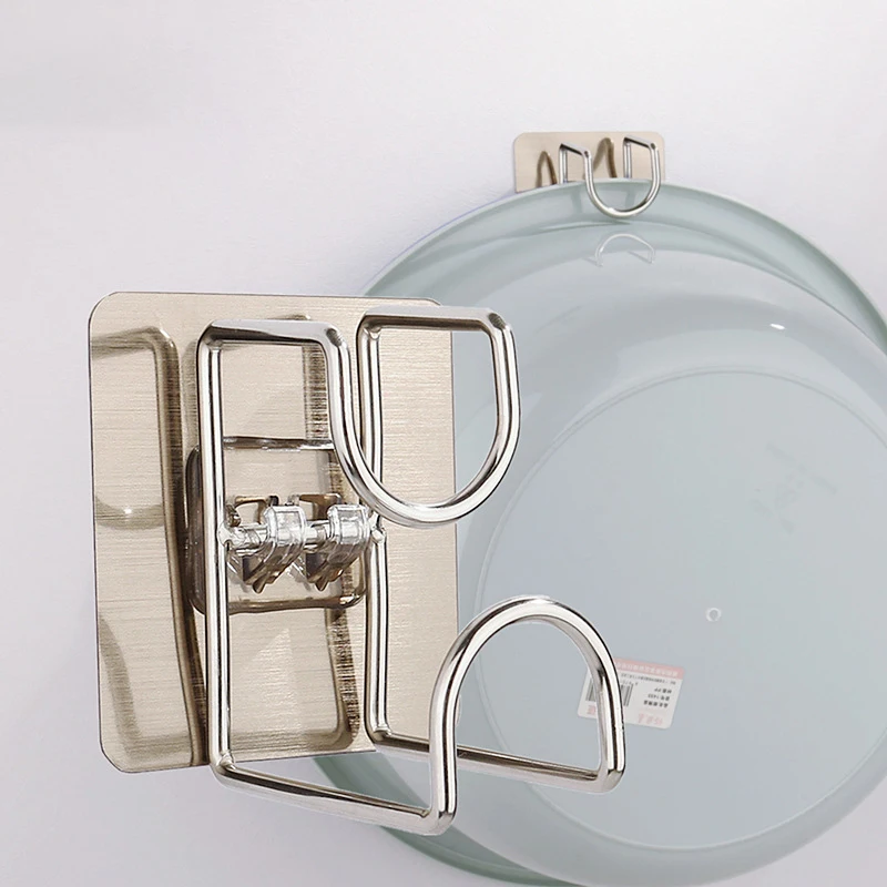 

1Pcs Stainless Steel Washbasin Rack Saving Space Wall-Mounted Bathroom Basin Hooks Storage Racks Dropshipping Hooks For Hanging