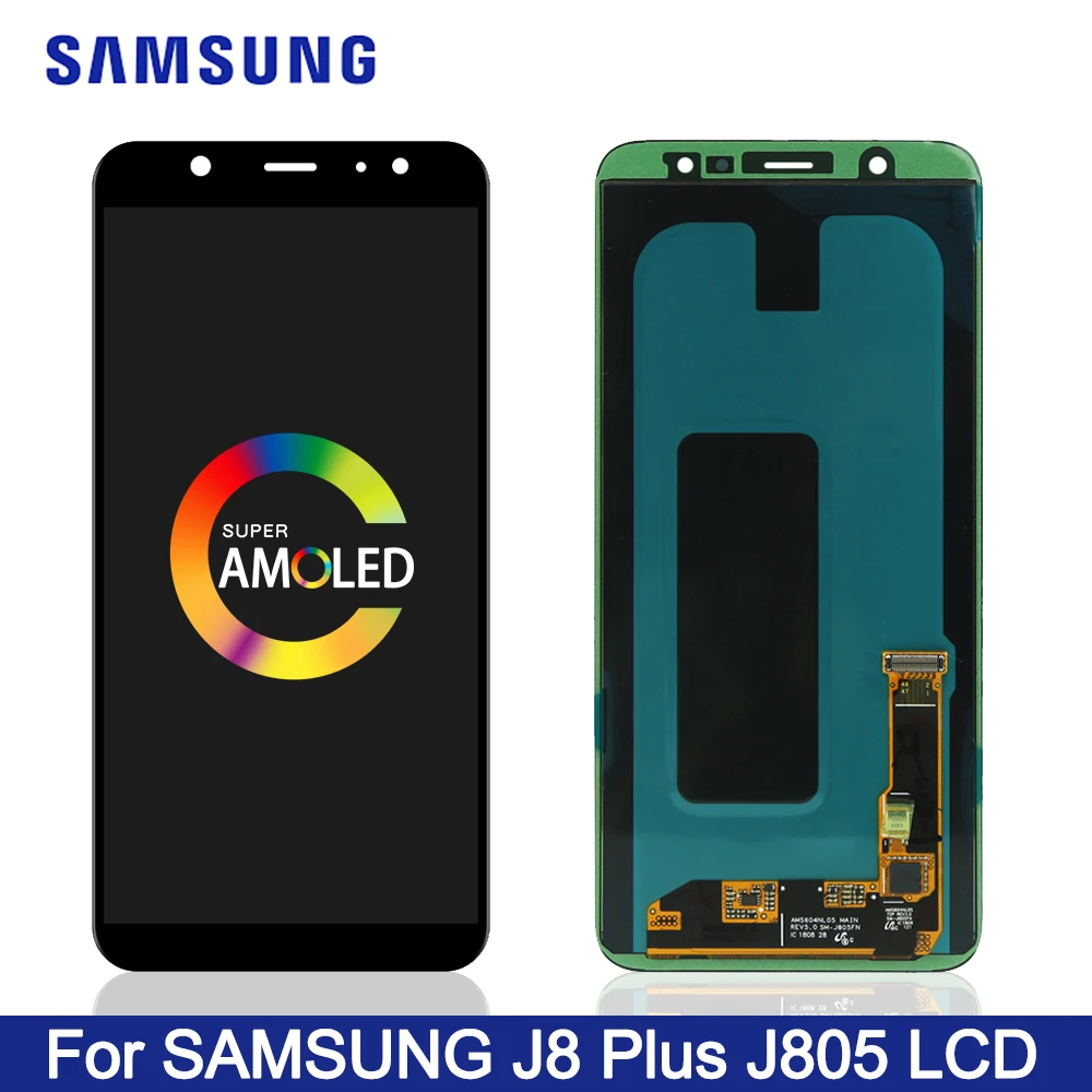 Супер AMOLED для samsung Galaxy J8+ J805 дисплей ЖК-экран для samsung J8+ SM-J805F J805FN J805G ЖК-дисплей