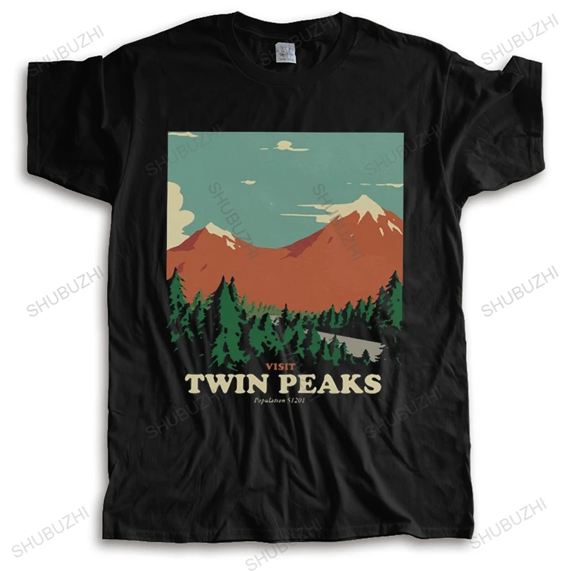 

Vintage Visit Twin Peaks T Shirt Men O-neck Short-Sleeve Laura Palmer T-shirt Casual 90s TV Tshirt 100% Cotton Slim Fit Tee Gift