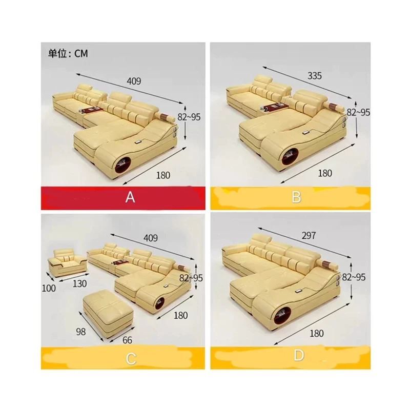 Easyliving 2020 NEW Genuine Leather sofa sectional home living room furniture modern | Мебель