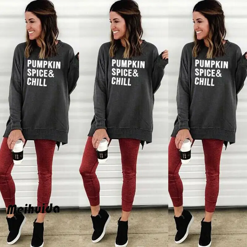 

Womens Hoodies Autumn Casual Sweatshirt Long Sleeve Top Pumpkin Print Jumper Coat Pullover Tops Girls Winter Clothes