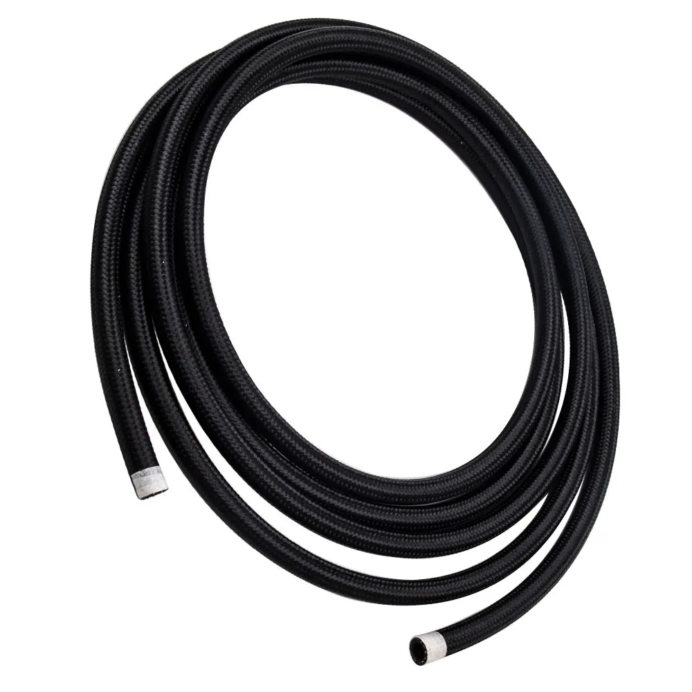 16 Feet 5 Meter AN8 8AN Steel Nylon Braided Oil Fuel Line Hose End Kit | Engine