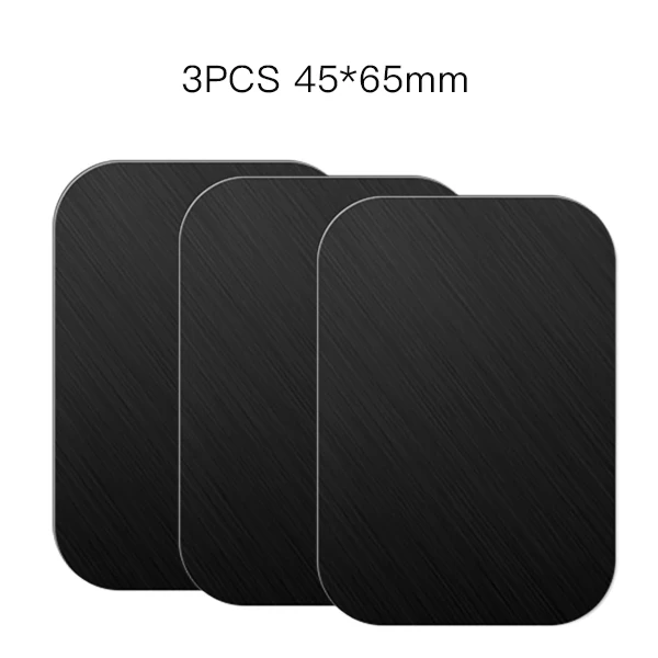 3PCS Rectangular ACCEZZ 10 шт./5 шт./3 шт. металлическая пластина-диск железный и прямоугольный лист наклейка для магнитного мобильного телефона держатель для магнита автомобильный Стенд крепление - Цвет: 3PCS Rectangular