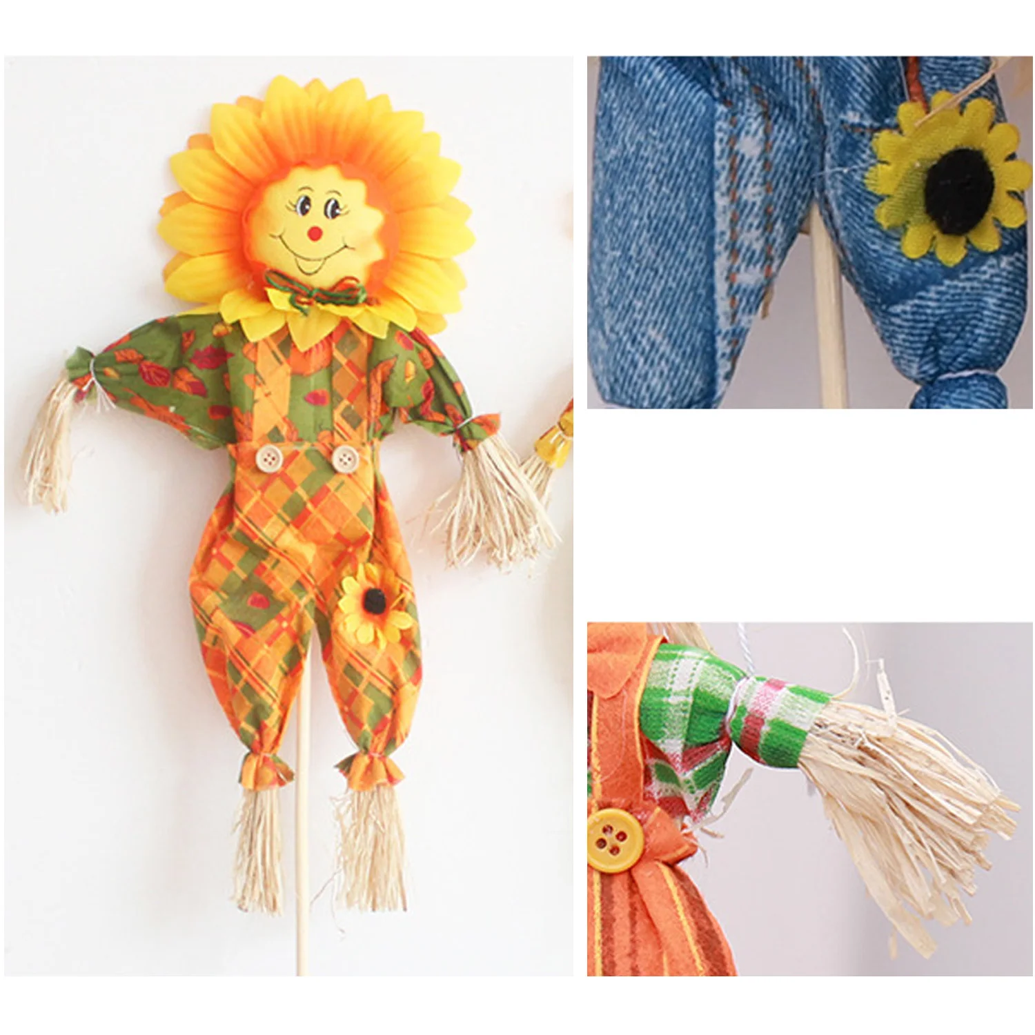 4 шт. маленький осенний пугало для сада дома двора Хэллоуина Дня благодарения