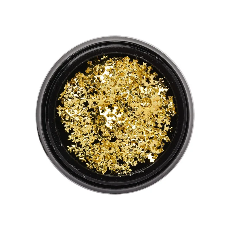 

Christmas Metal Rivet Snowflake Sequins Christmas Decorations Nail Snowflake Flakes nail charms luxury