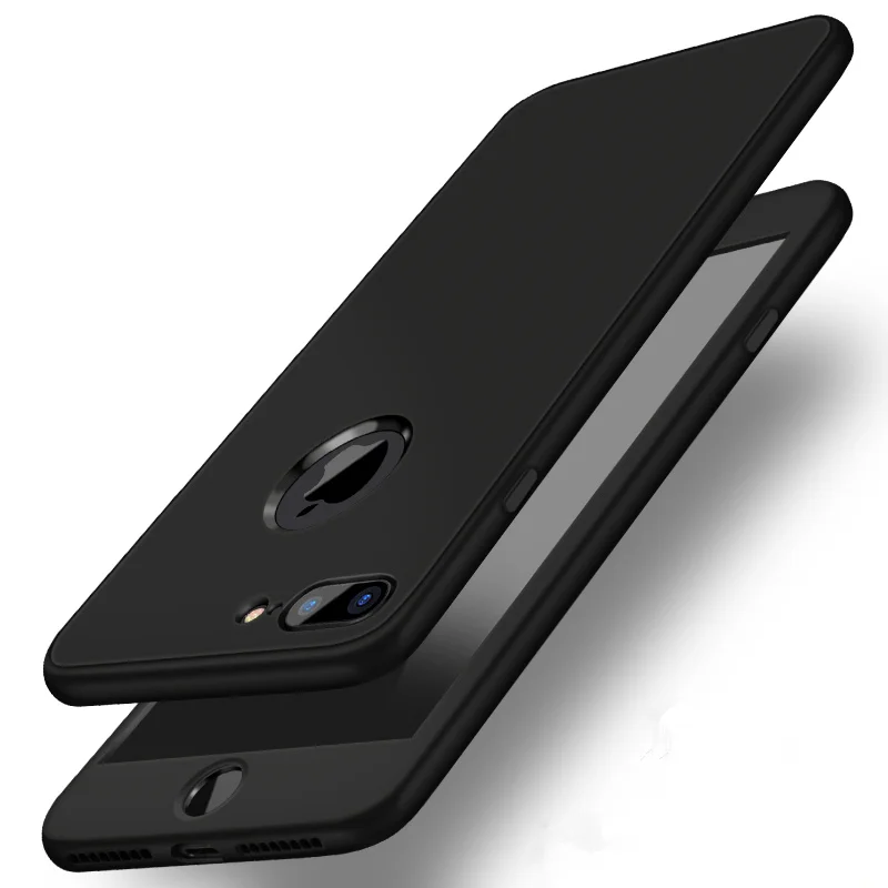 Горячая 360 градусов полное покрытие силиконовый чехол для телефона iPhone 7 8