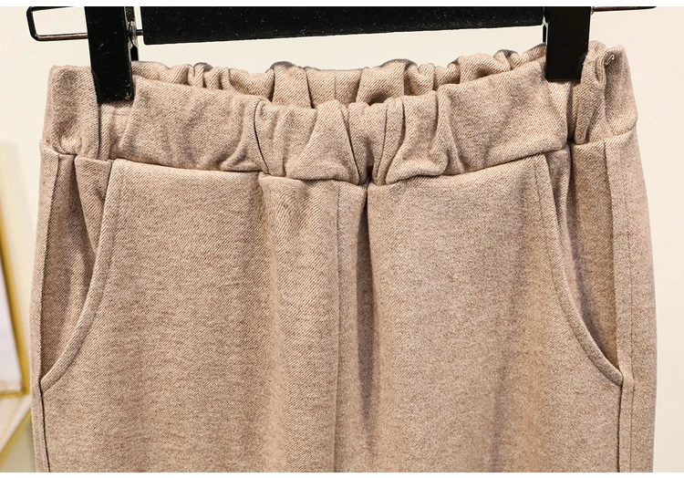 

Fashion Casual Women Fake Two Pieces Pants Plus Size 5XL Loose Female Autumn Winter Thick Warm Woolen Harem Pant Trousers WP225