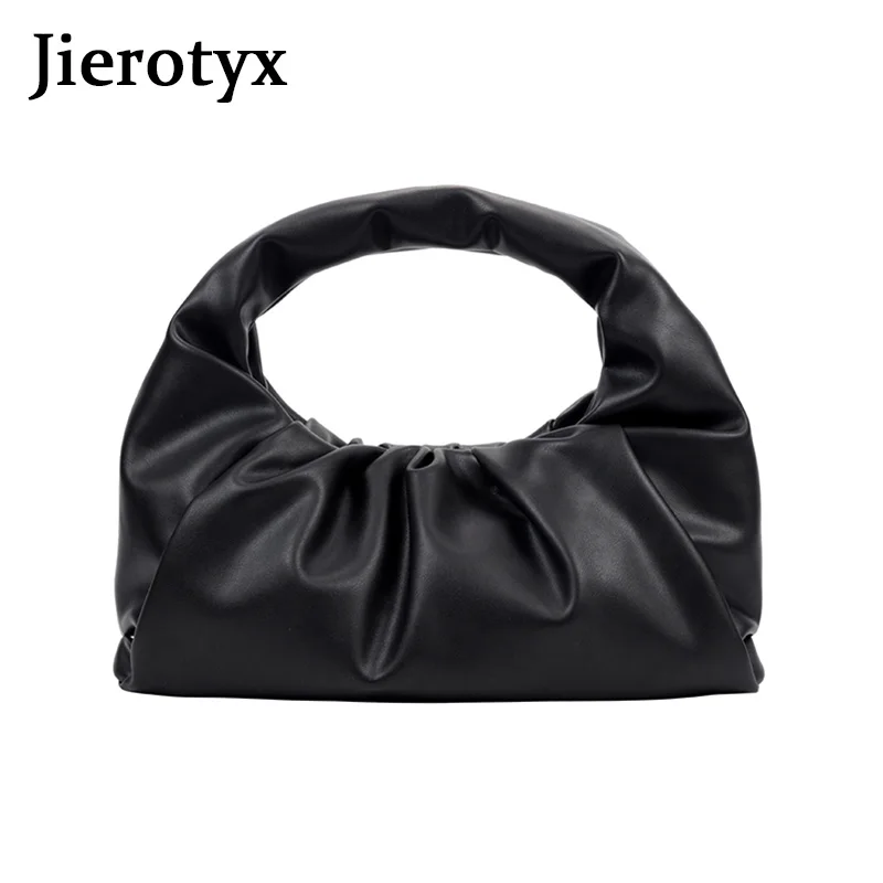 

JIEROTYX High Quality PU Leather Ladies Handbags Pure Color Fashion Female Handbags Versatile Casual Travel Bags 2021 New Totes