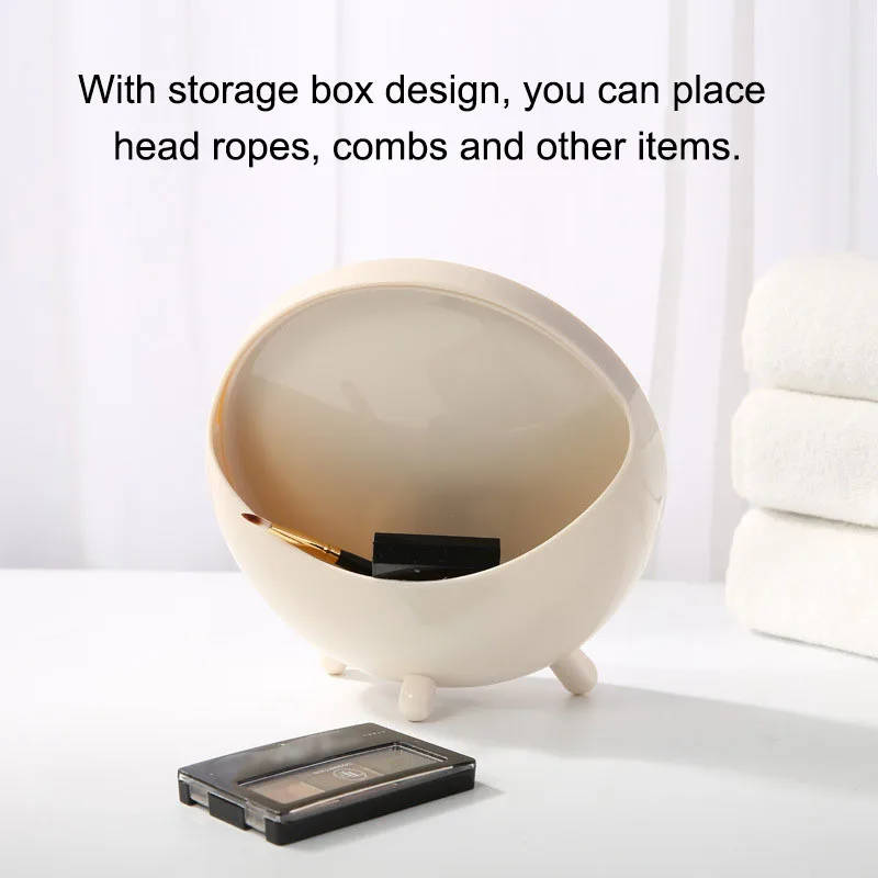 Настольная коробка для хранения спальни зеркало макияжа косметическое маникюра