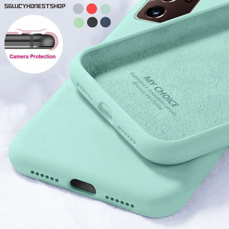 

Original Liquid Silicone Soft Case For Samsung S21 S20 UItra S20 FE S10 S9 S8 Plus Note 20 Ultra S10E A51 A50 A71 A70 A21S A30