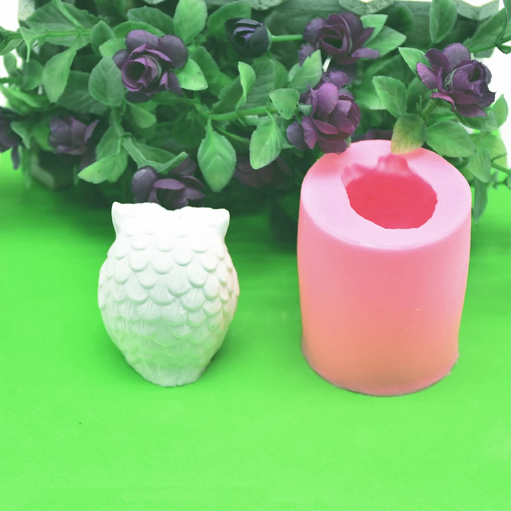 

3D DIY Silicone Fondant Owl Mold Cake Mould Cupcake Cartoon Soap Molds Cookie Craft Chocolate Baking Tool Kitchen Accessories