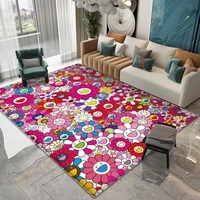 tapis sun flower flannel carpets for living room vivid 3d printed area rug blue floor mat for children bedroom kids play mat
