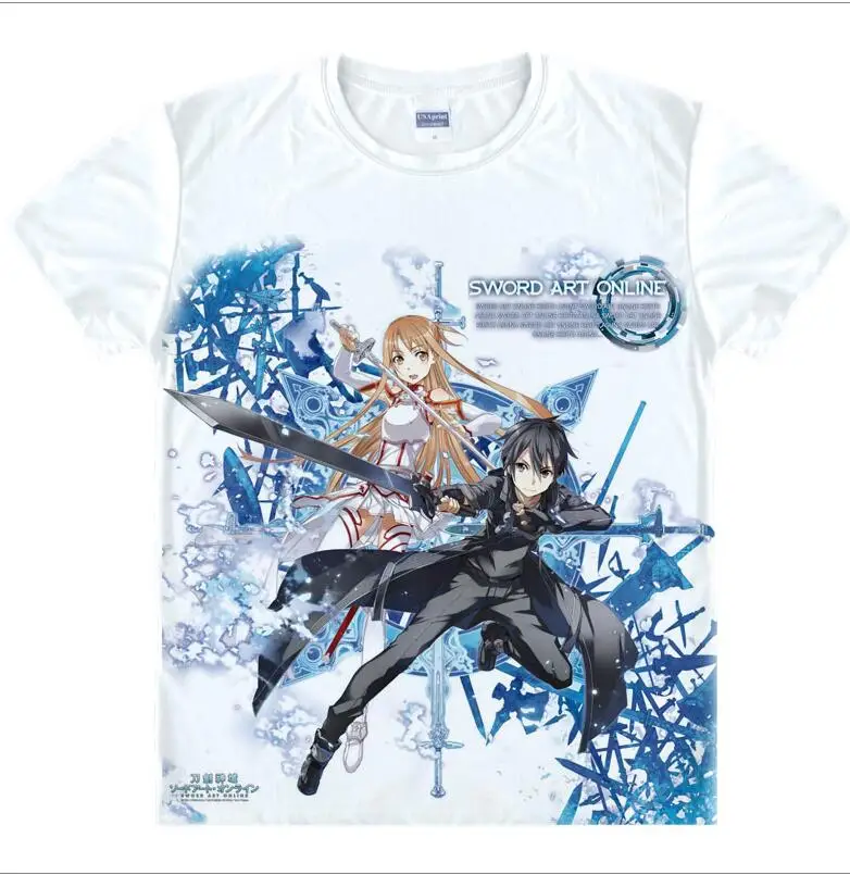 Новинка модная футболка с аниме мечом онлайн Yuki Asuna сексуальная Веселая 3D принтом