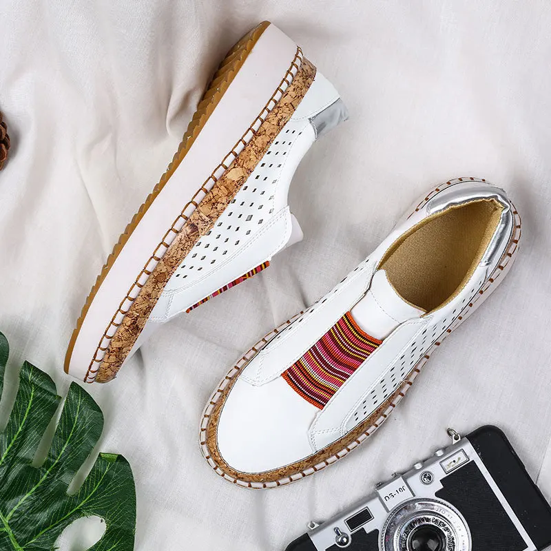 

Ms sneakers shallow loafers vulcanized shoes breathable hollow out ms leisure big yards of shoes h030