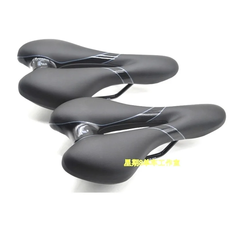 Удобное седло для велосипеда складное универсальное с двойным кронштейном