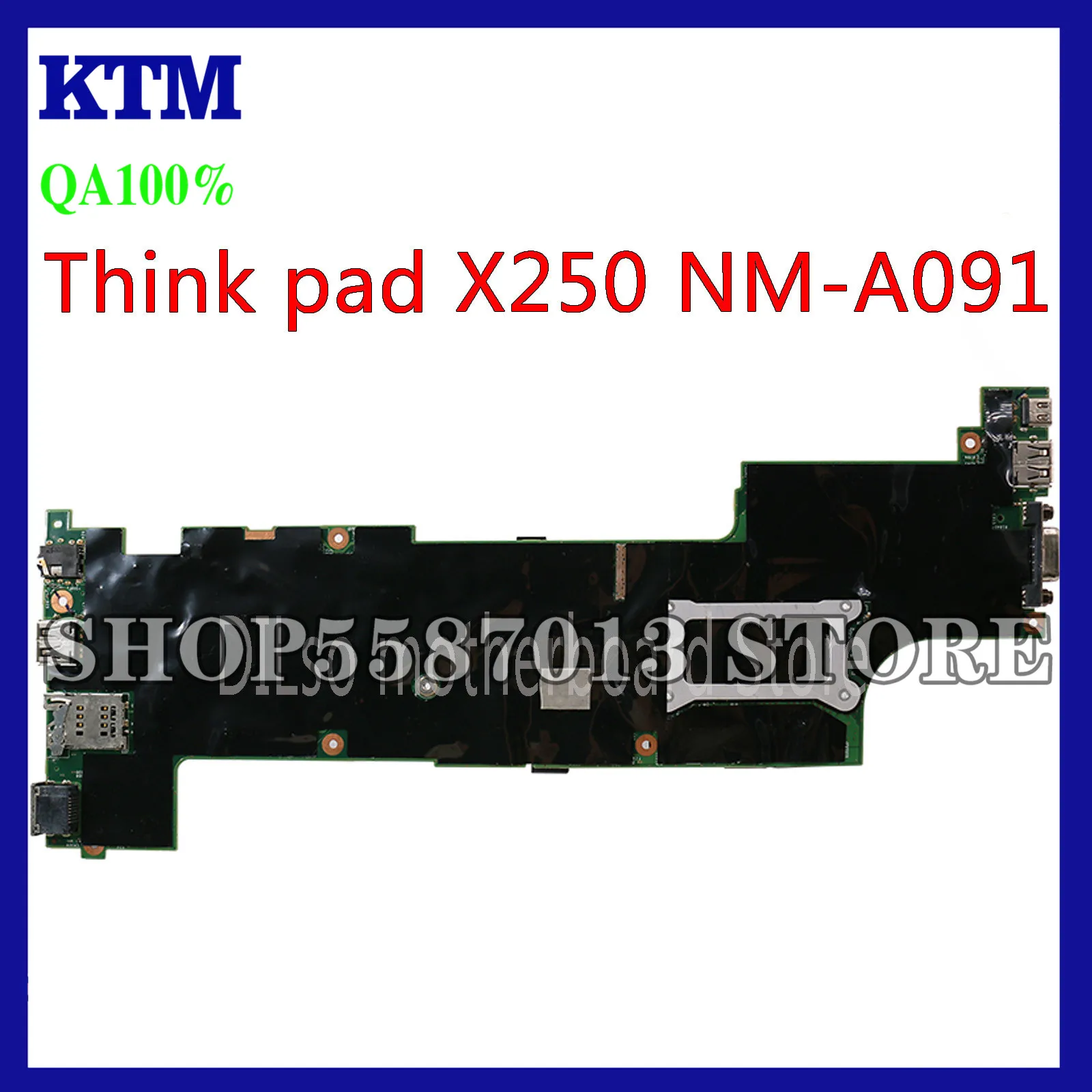 

KEFU NM-A091 Motherboard For Lenovo ThinkPad X250 Motherboard I5-5200U CPU NM-A091 test original