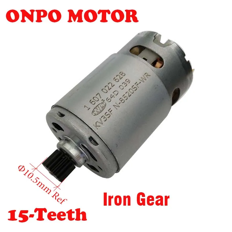 

Электродвигатель постоянного тока ONPO 10,8 В/6 в/12 В с 15 зубцами KV3SFN8520F1607022628 может использоваться для отвертки электродрели BOSCH TSR1080-2-LI 3601JE2080