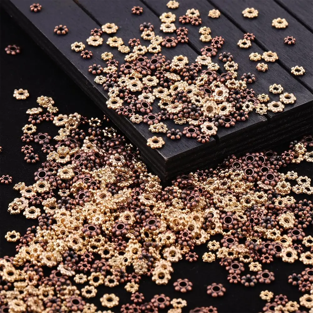 30-200pcs Spacer Beads 4 5 6 MM Metal 2mm Hole for DIY Jewelry Bracelet Necklace Handmade Accessories | Украшения и аксессуары