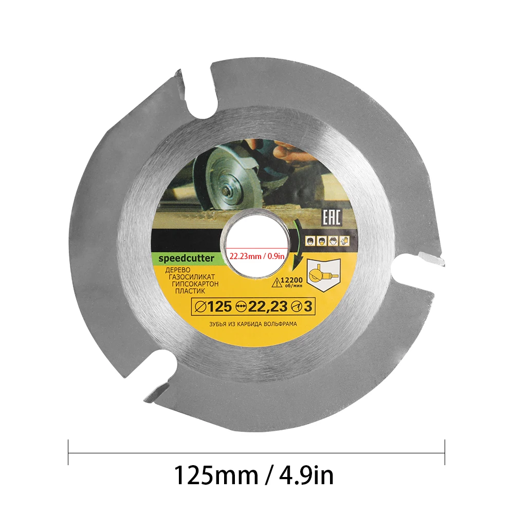 Пильный диск meterk 125 мм с 3 зубцами Многофункциональный шлифовальный станок