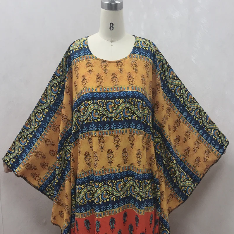 

Muslim Kaftan Abaya Dresses Tunic Ramadan Islamic Women Batwing Sleeve Loose Outwear Moroccan Caftan Dubai Arab Long Robe